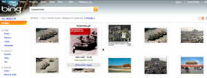 Bing search for "Tiananmen"